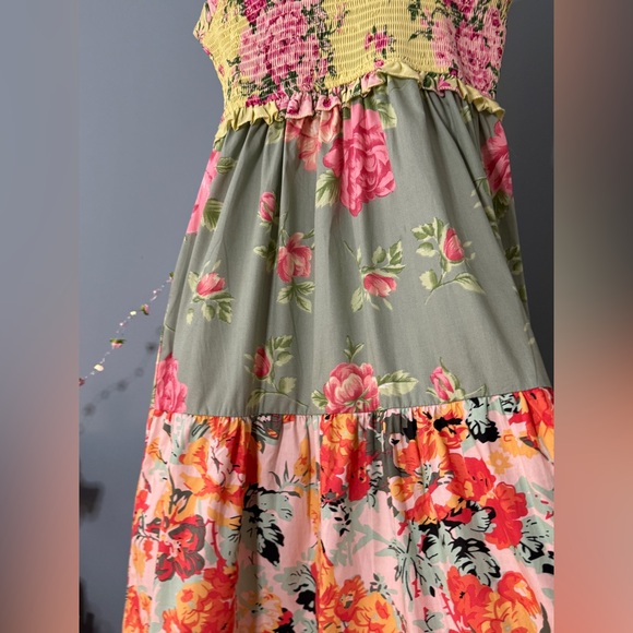 105 • Emilia Botanical Maxi Dress | French Country Floral Tiered Maxi Sun Dress - Picture 7 of 12